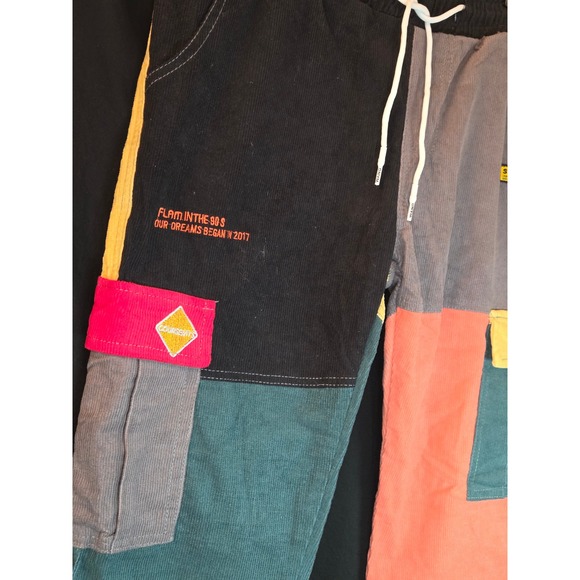 Stussy KCLOT Patchwork Corduroy‎ Pants Mens Size L Streetwear Color Block - Picture 4 of 11